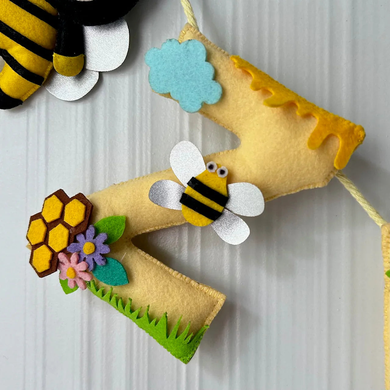 Customized Name Bunting/Garland with Bumble Bee