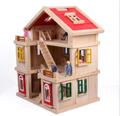 3 Storey Wooden Doll House