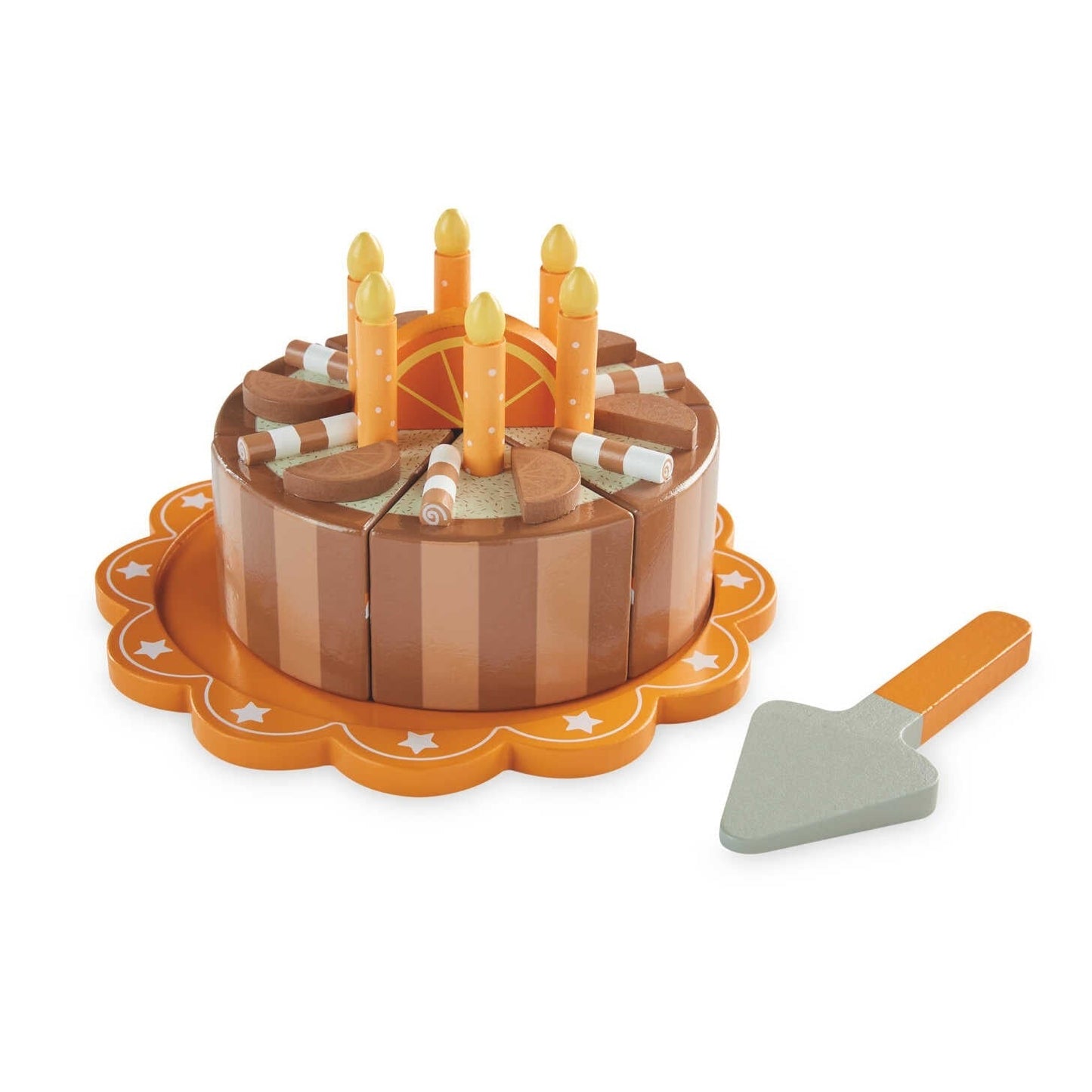 Wooden Chocolate Orange Birthday Cake for Kids