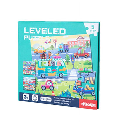 Magnetic 3 in 1 Leveled Puzzles for Kids