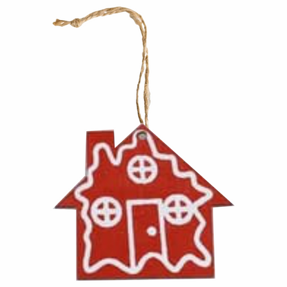 BW Radiant Red Ornaments- House