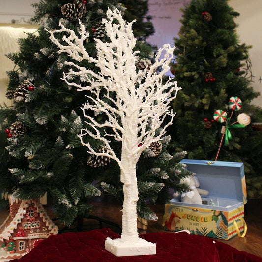 BW Decorative White Twig LED Light Table Top Christmas Tree