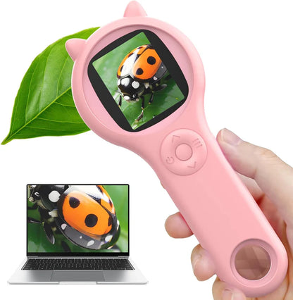 Kids Digital Microscope-2000x Magnification, HD Display