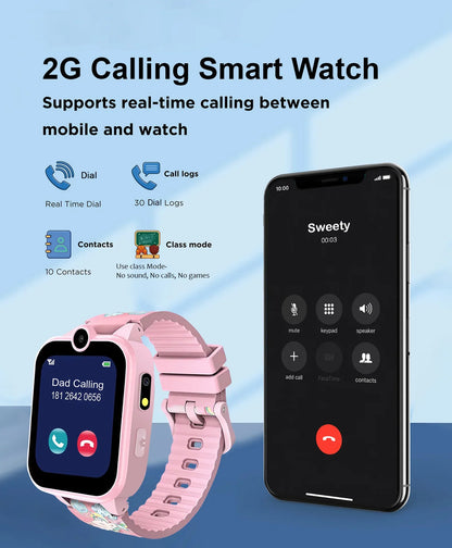 Spiky Calling Feature Loaded Smartwatch - Pink