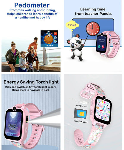 Spiky Calling Feature Loaded Smartwatch - Pink