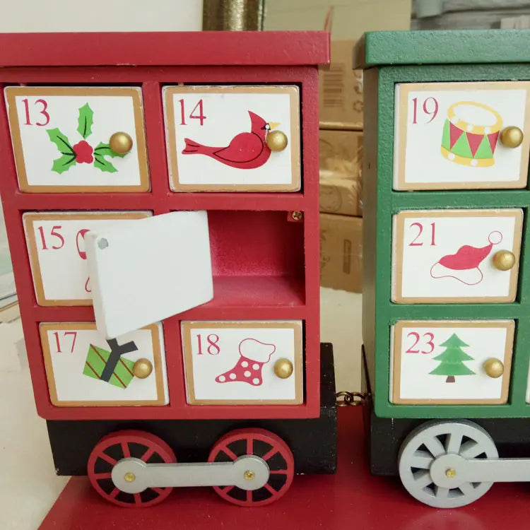 Wooden Advent Calendar (Festive Freight Countdown Train)