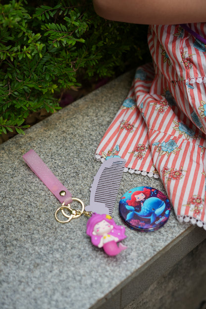 Mermaid Mania - Sling Bag with Mirror, Comb and Keychain