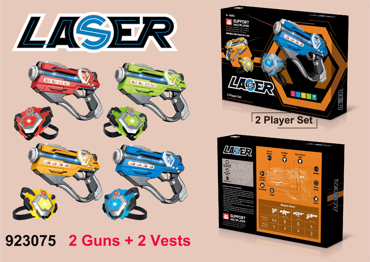 Laser Tag Guns Set of 2 Laser Gun Tag