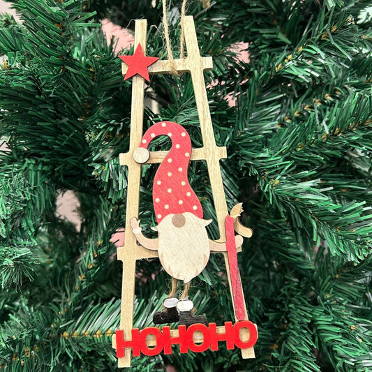 BW Ho Ho Ho Gnome Ornament