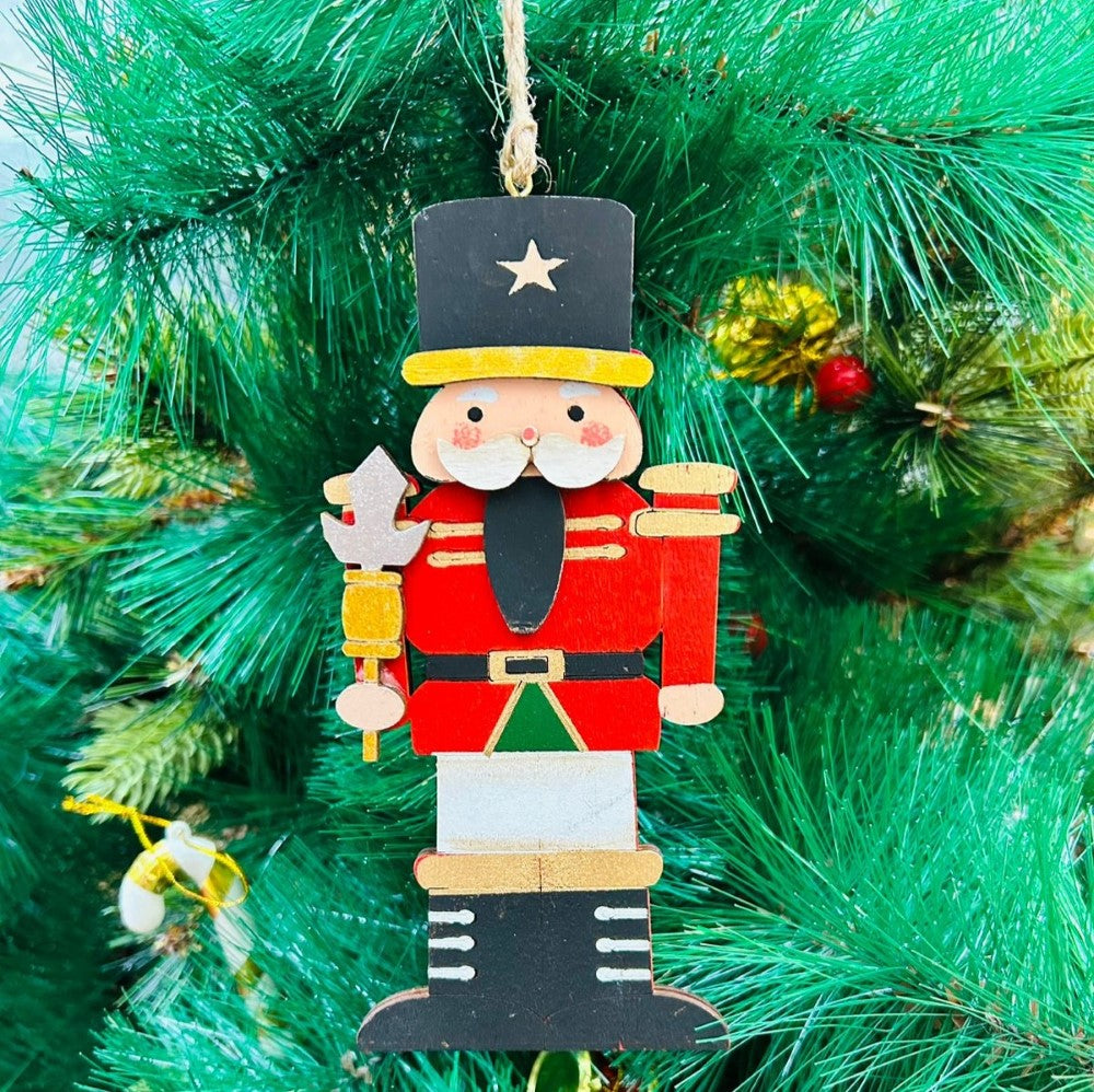 BW Nutcracker with a Black Hat Ornament