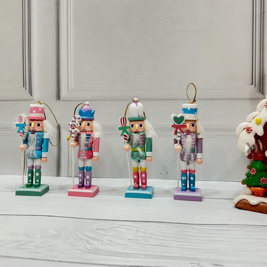 BW Blushy Nutcracker Ornaments (Set of 4)