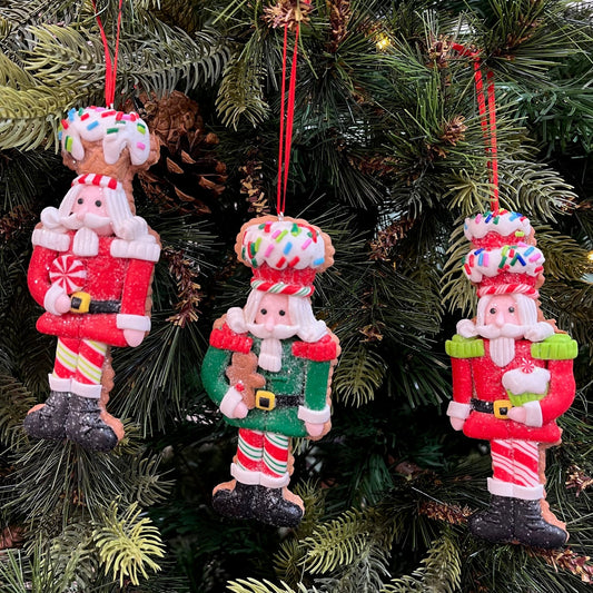 BW Candy crumble Nutcracker Ornaments (Set of 3)