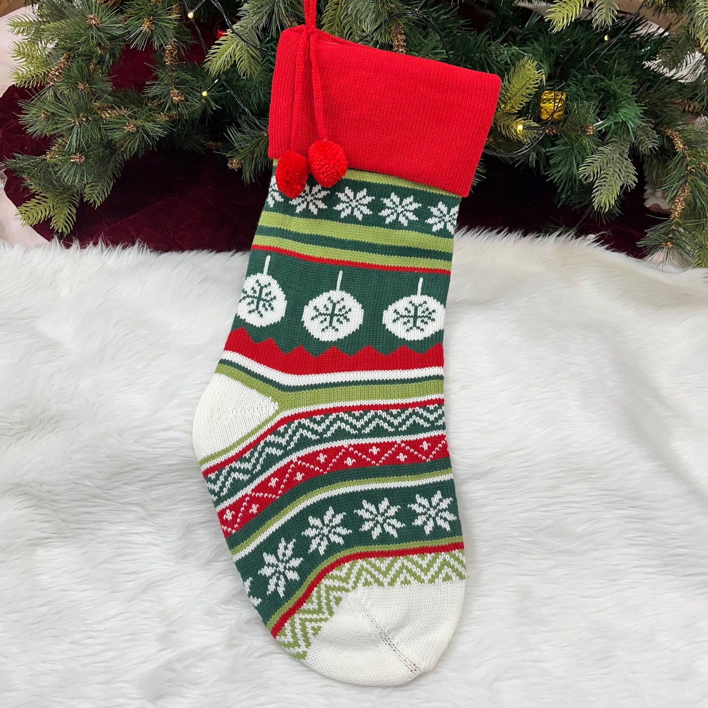 BW Handwoven Knitted Stocking (Floral Fantasy)