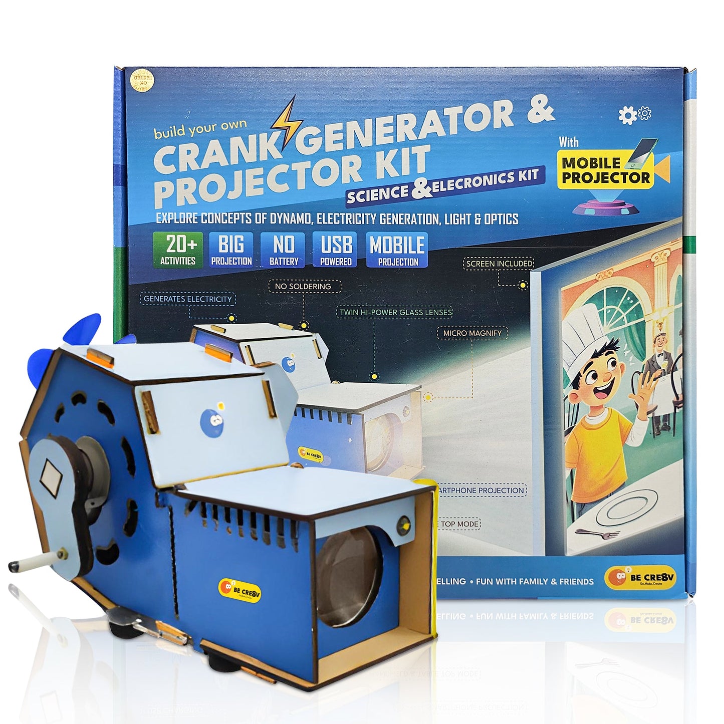 Crank Generator and Projector Kit