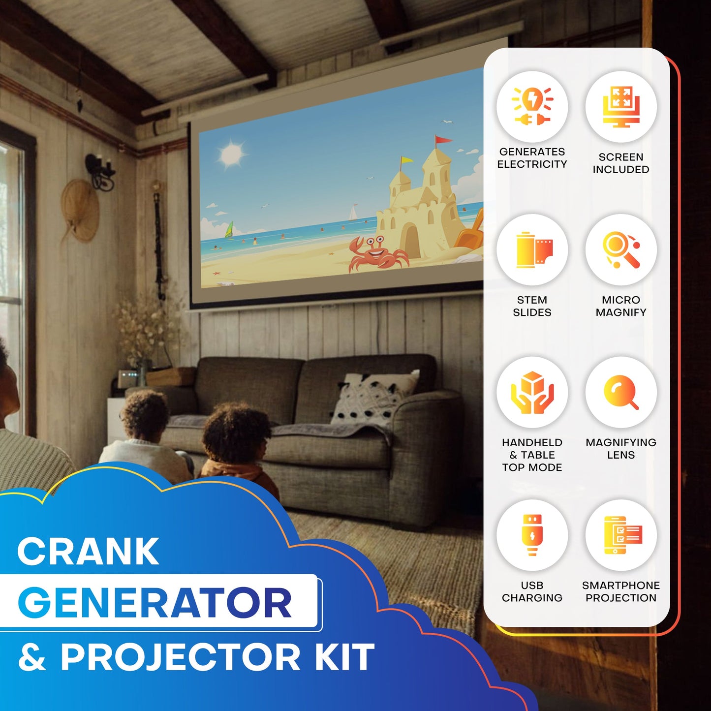 Crank Generator and Projector Kit