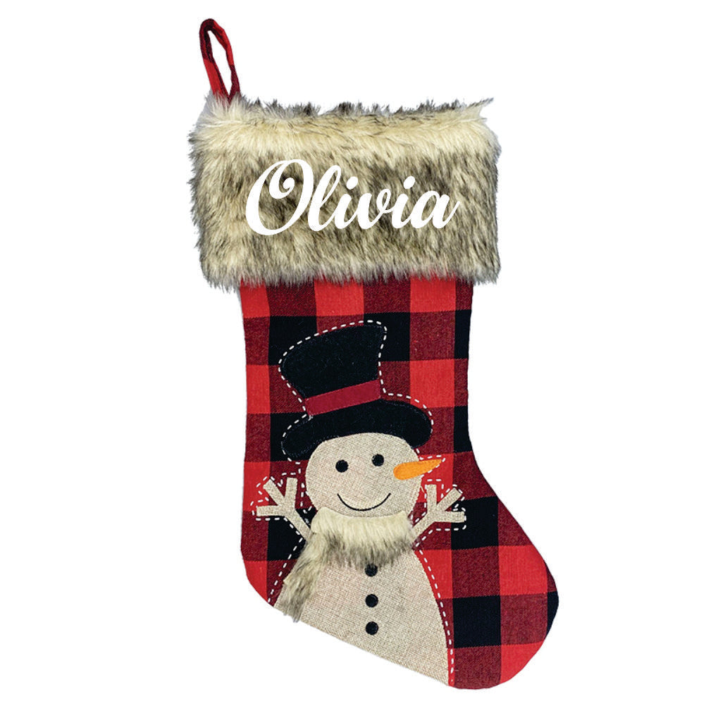 BW Frosty's Furry Stocking- Snowy Snowman