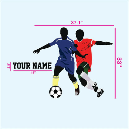 Personalised New Football Wall Name Sticker