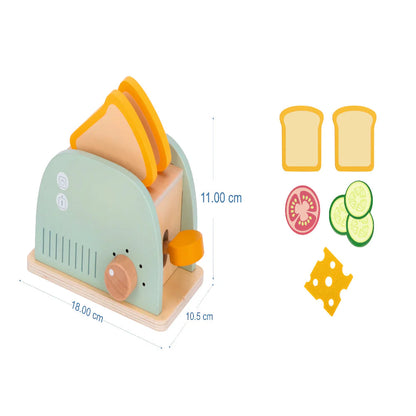 Little Chef's Toaster Set - 6 Pieces