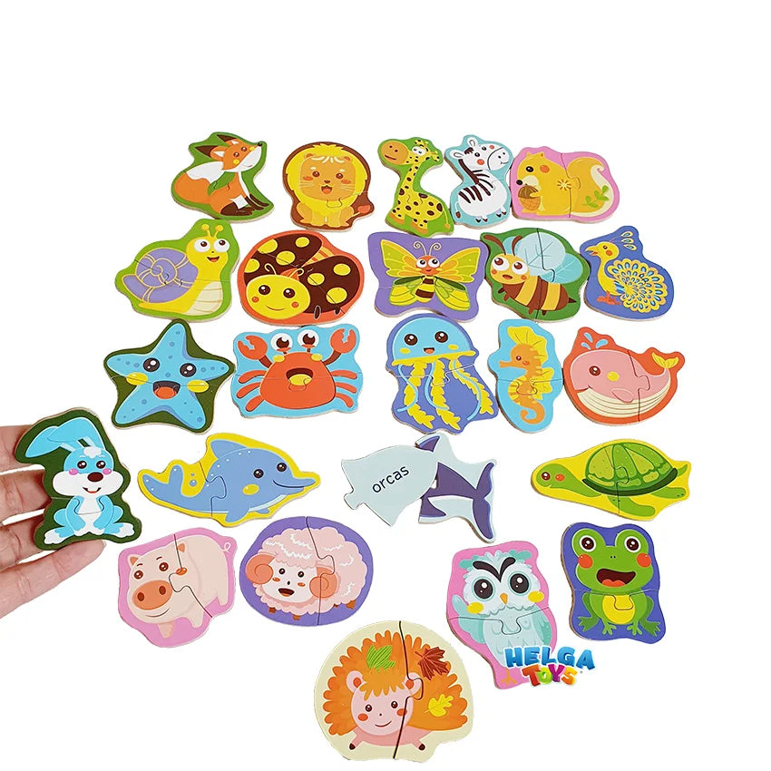 Two Piece Puzzles for Kids