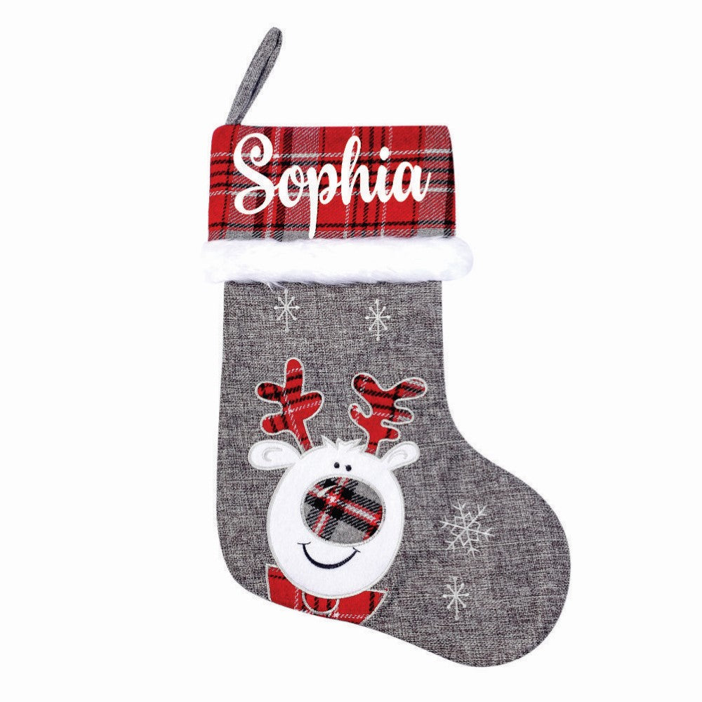 Jr.Billionaire Silver Bells Stocking - Merry Moose