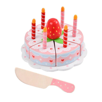 Wooden Birthday Cake Toy Pretend Play for Kids ()