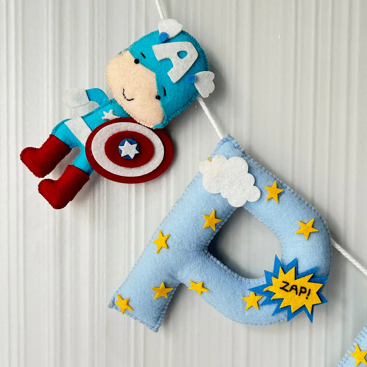 Customized Name Bunting/Garland with Superheroes