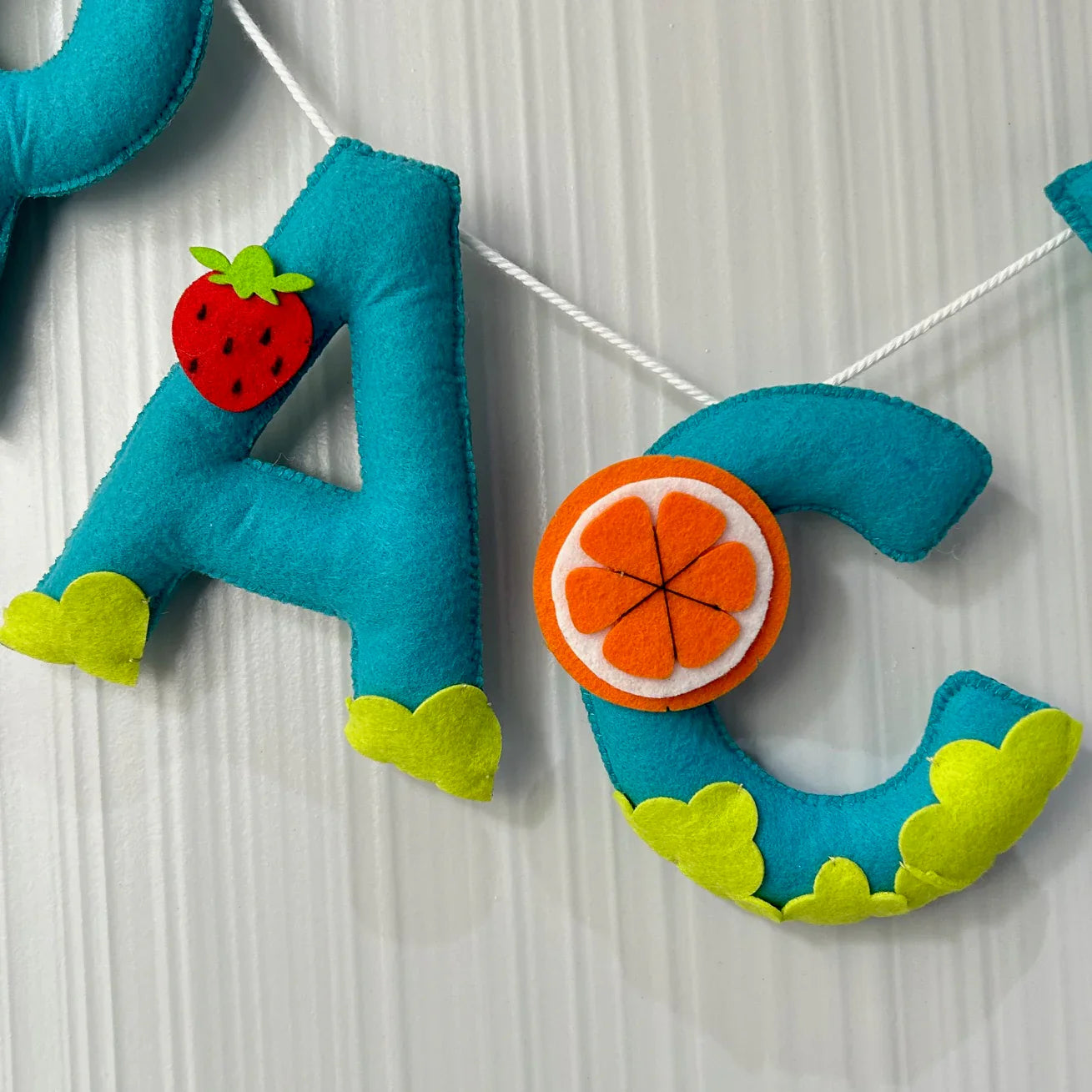 Customized Name Bunting/Garland with Tropical Fruits