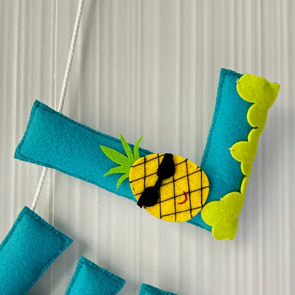 Customized Name Bunting/Garland with Tropical Fruits