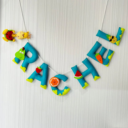 Customized Name Bunting/Garland with Tropical Fruits