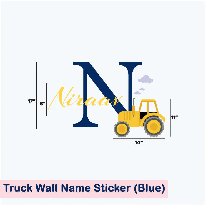 Personalised Truck Wall Name Sticker