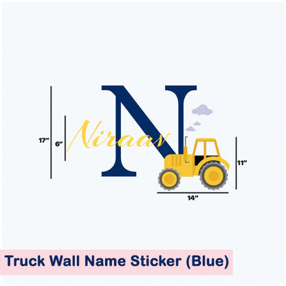 Personalised Truck Wall Name Sticker