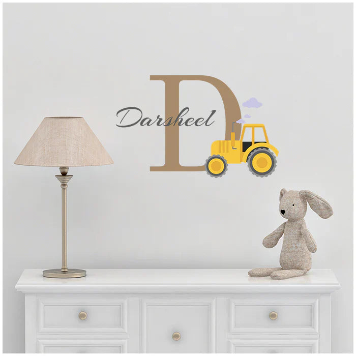 Personalised Truck Wall Name Sticker