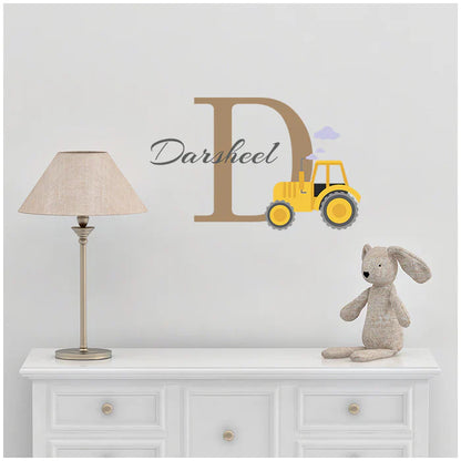 Personalised Truck Wall Name Sticker