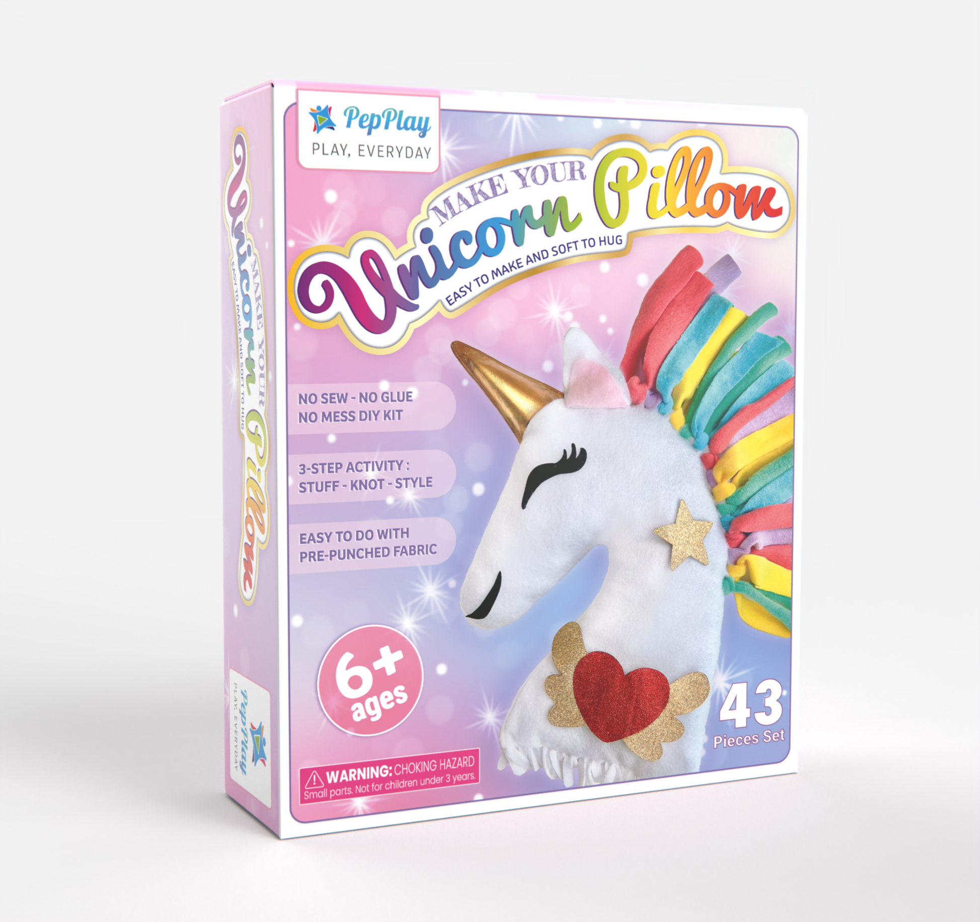  Unicorn Pillow Kit - No Sew Unicorn Craft Kit - Gifts