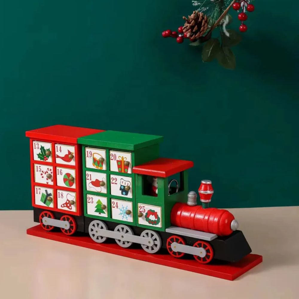 Wooden Advent Calendar (Festive Freight Countdown Train)