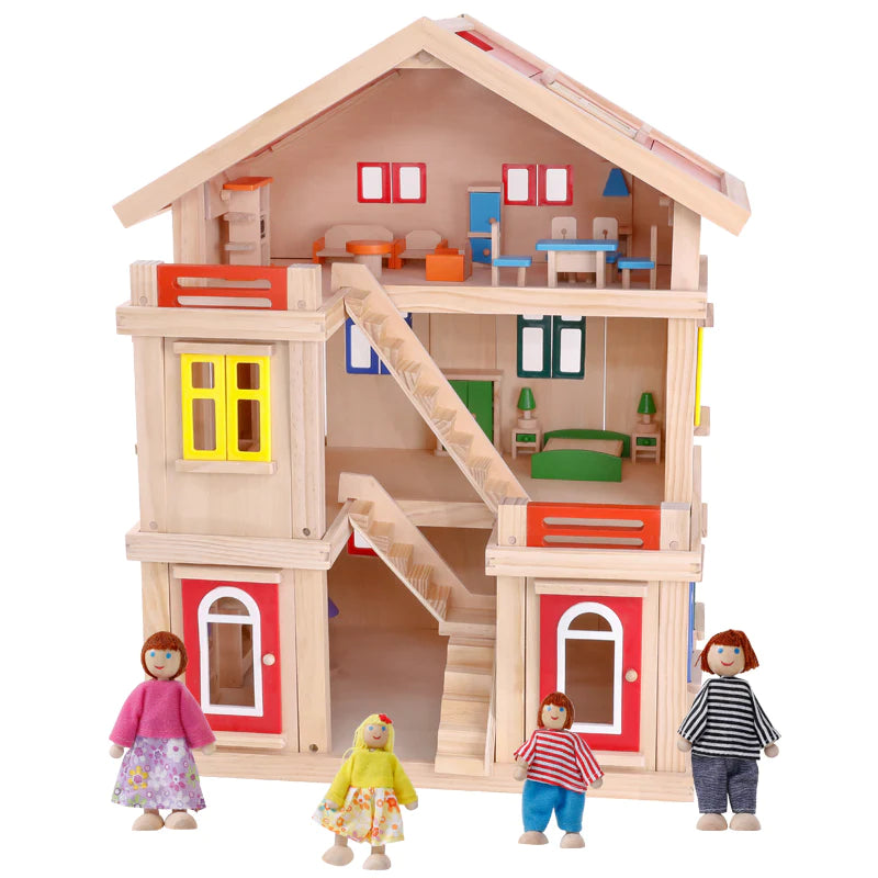 3 Storey Wooden Doll House