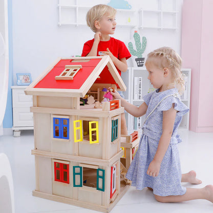 3 Storey Wooden Doll House