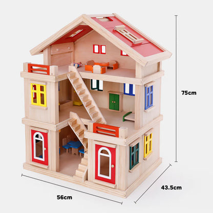 3 Storey Wooden Doll House