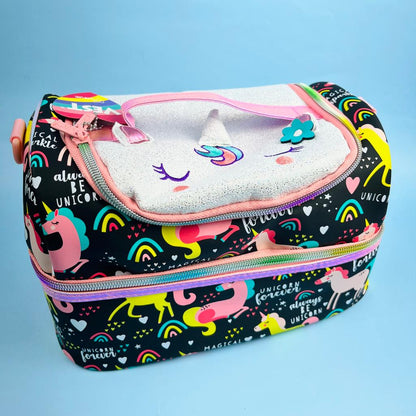 Premium Quality Multipurpose Double Decker Insulated lunch Tiffin Bag For Kids