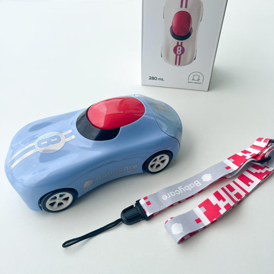 Children's Straw Sports Car Sipper Water Bottle