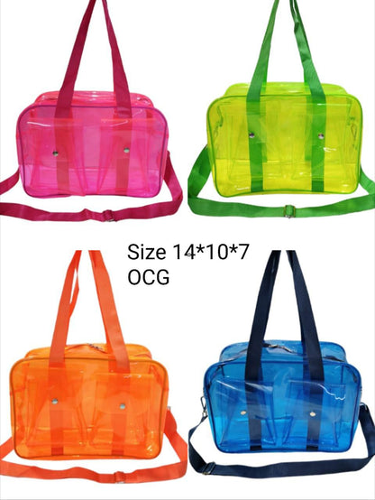 Neon Transparent Jelly Tote bag for Kids and Adults