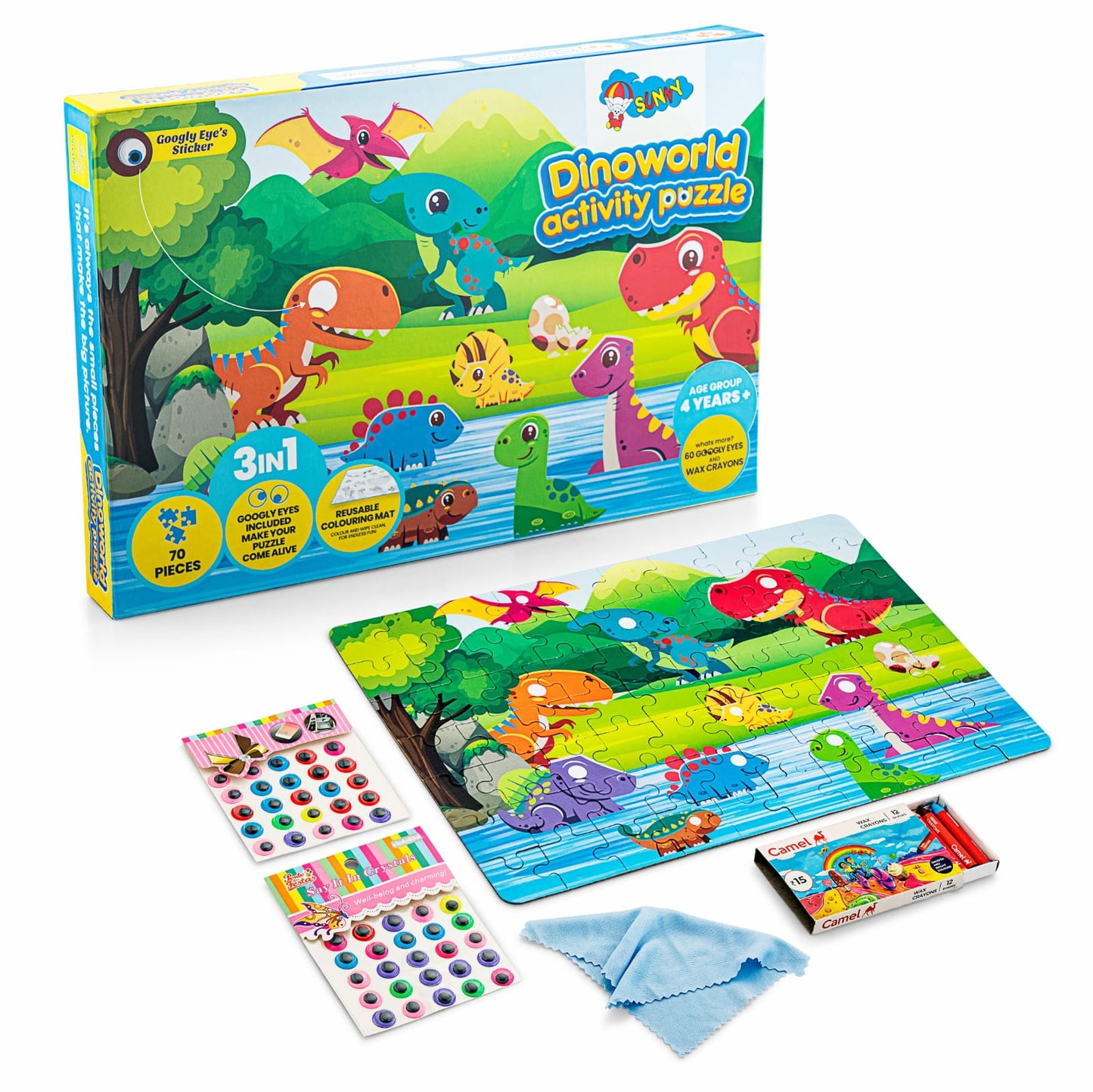 Dino World 3-in-1 Activity Puzzle