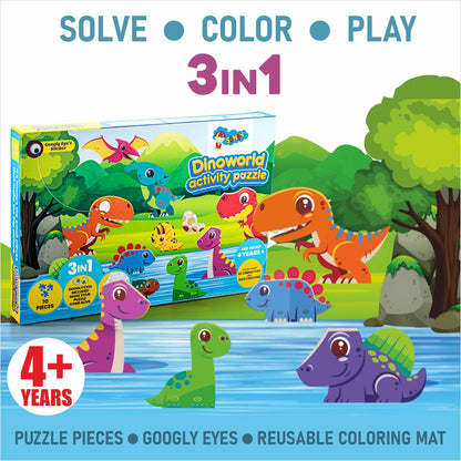 Dino World 3-in-1 Activity Puzzle