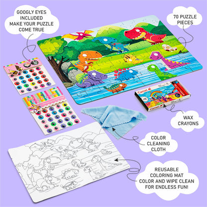 Dino World 3-in-1 Activity Puzzle