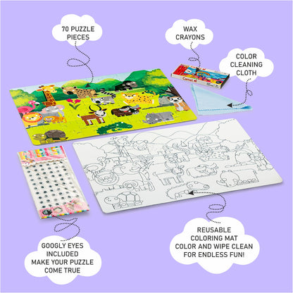 Jungle Safari Adventures 3-in-1 Activity Set Puzzle