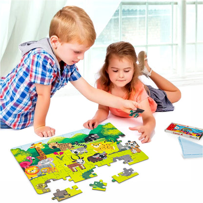 Jungle Safari Adventures 3-in-1 Activity Set Puzzle