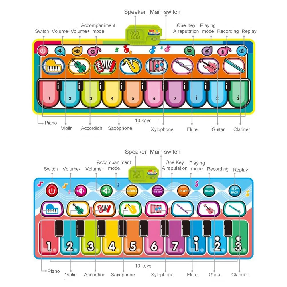 Piano Music Mat - Touch and Learn