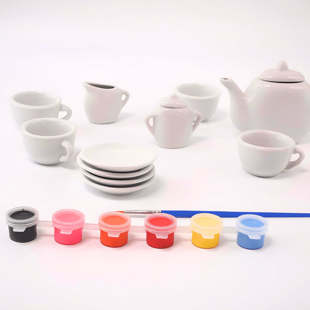 DIY Ceramic Painting Tea Set