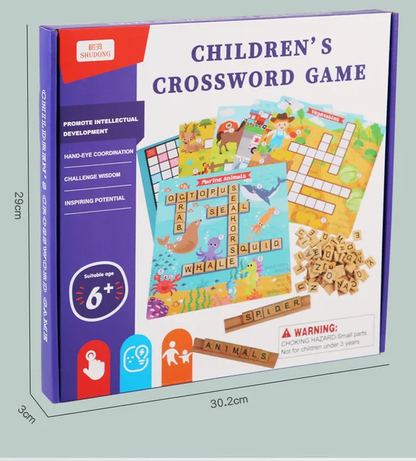 Wooden Crossword Puzzle Game