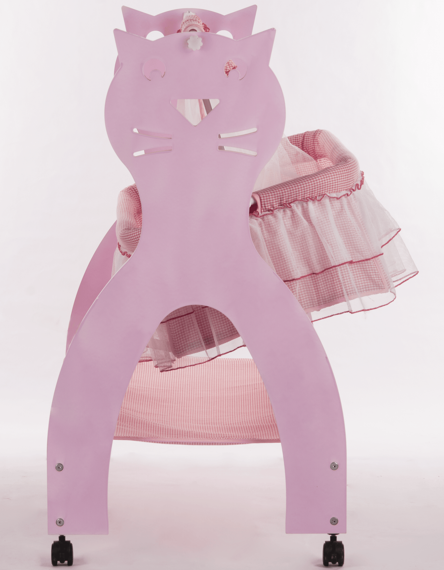 Cat Shaped Wooden Baby Cradle.